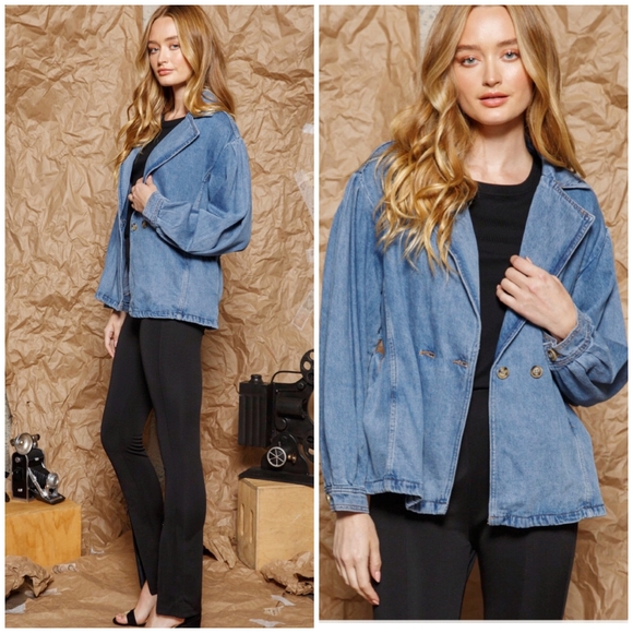 Aaron & Amber Adorable Denim Jean Jacket - Picture 6 of 13